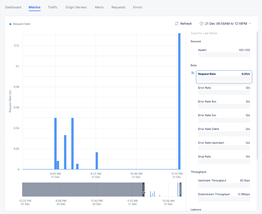 Figure: Load balancer Metrics View