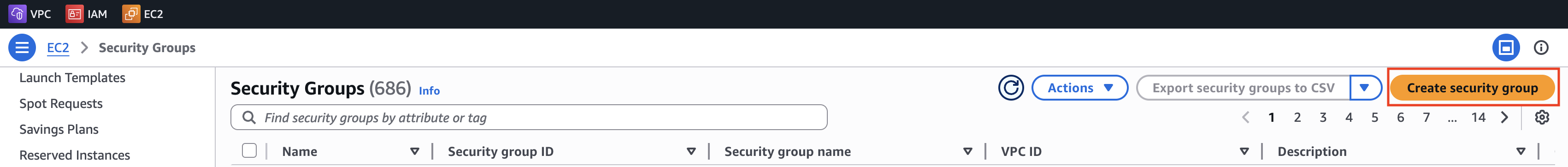 Figure: Security Groups