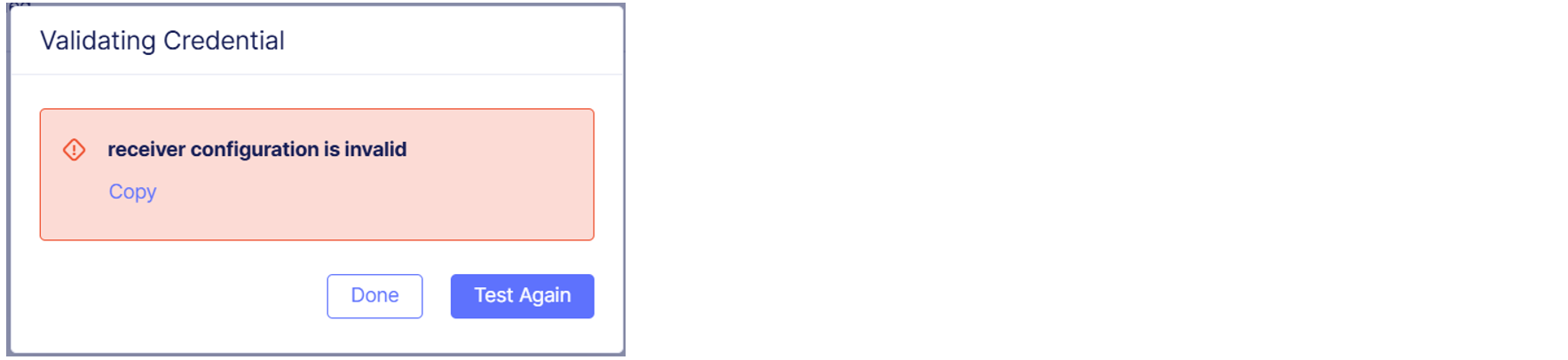 Figure: Invalid Configuration