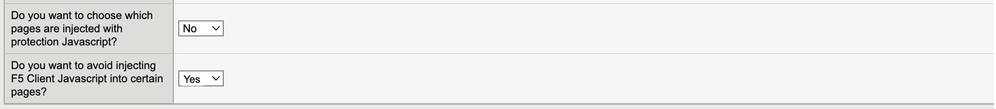 Figure: iApp Connector JavaScript Injection Options